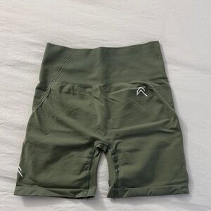 Green High-Waisted Shorts